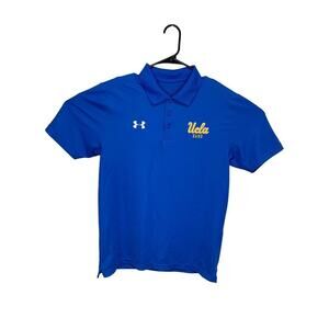 Under Armour UCLA Band Polo Shirt Men's Medium Blue Heat Gear